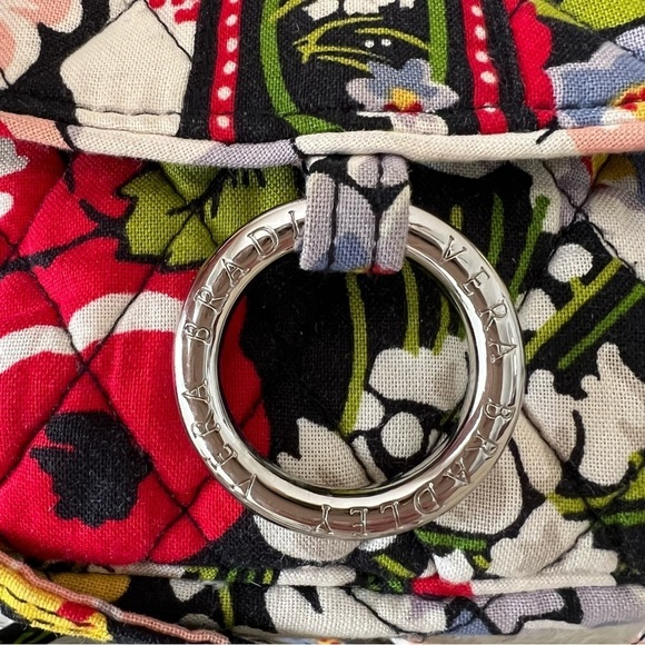 VERA BRADLEY Poppy Fields Little Hip Bag Crossbody Belt Bag Y2K Red Floral 2010 - Picture 3 of 15